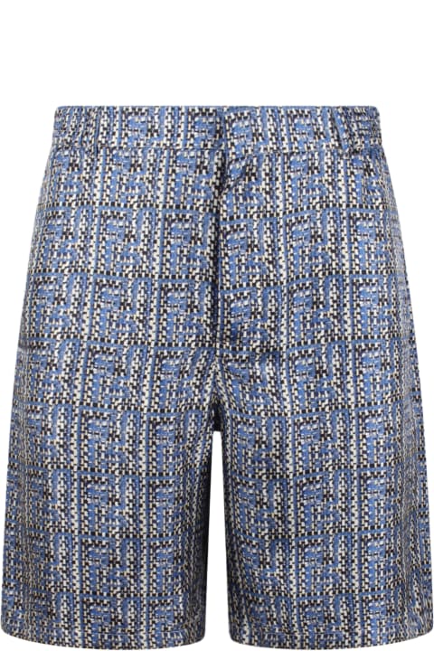 Fendi Sale for Men Fendi Ff Silk Shorts