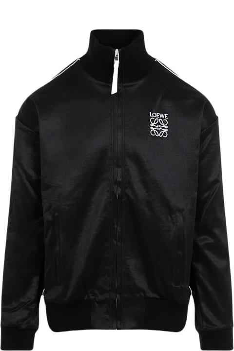 国内発 LOEWE ウールシングルブレストバックタイ長袖ジャケット Loewe Tracksuit Jacket | italist