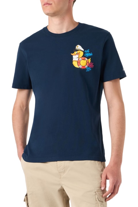 Homeware MC2 Saint Barth Man T-shirt With Captain Duck Print | Crypto Puppets® Special Edition