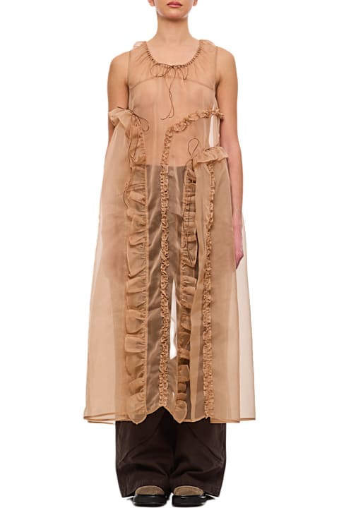 ウィメンズ Cecilie Bahnsenのウェア Cecilie Bahnsen Opal Ruffle Silk Satin Dress