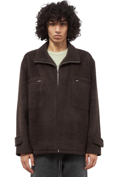 Auralee Coats & Jackets for Men Auralee Alpaca Mohair Zip Jacket
