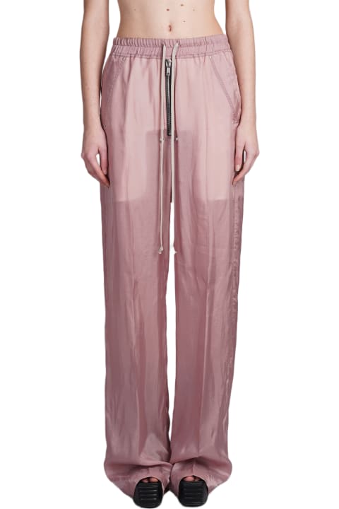 Rick Owens Pants & Shorts for Women Rick Owens Drawstring Geth Bela Pants In Rose-pink Polyamide Polyester