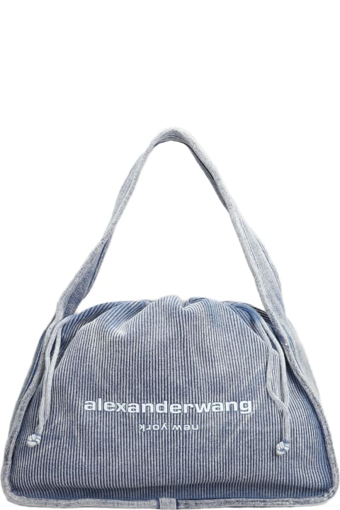 Alexander Wang for Women Alexander Wang Ryan Hand Bag In Blue Cotton