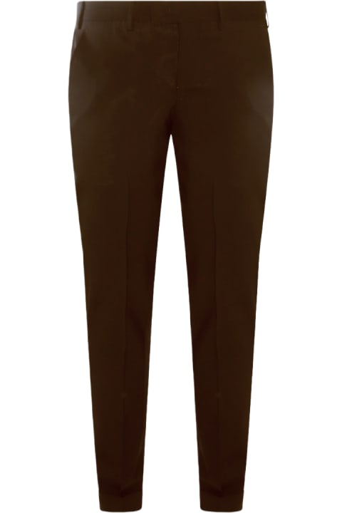 Pants for Men PT Torino Brown Wool Pants