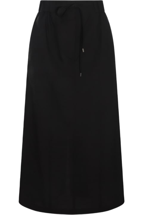 Brunello Cucinelli for Women Brunello Cucinelli Black Cotton Blend Skirt