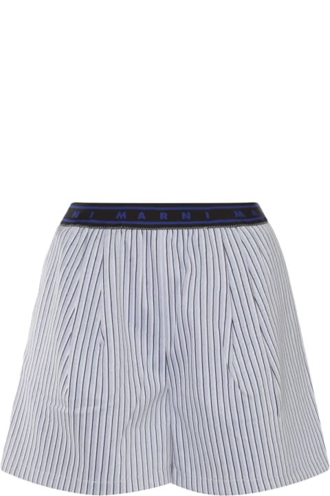 Marni Pants & Shorts for Women Marni Blue And White Cotton Short