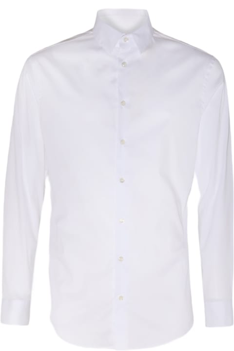 Giorgio Armani Shirts for Men Giorgio Armani White Cotton Shirt
