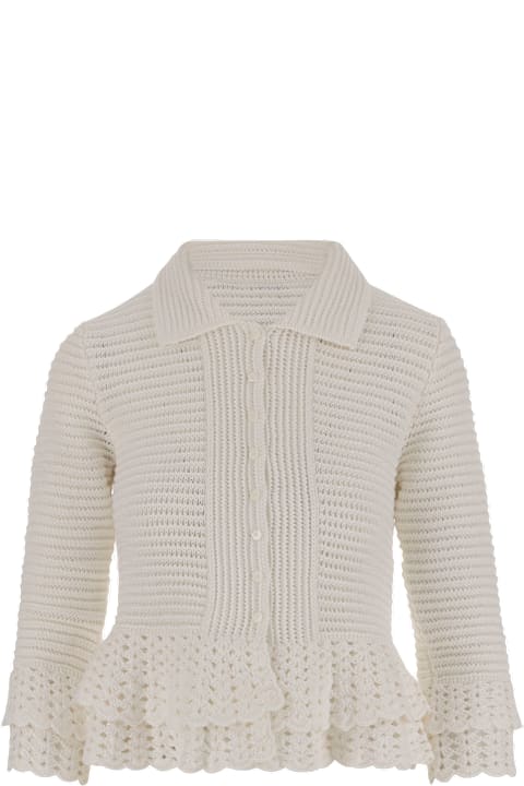 Chloé الملابس لـ السيدات Chloé Crochet Knit Cardigan