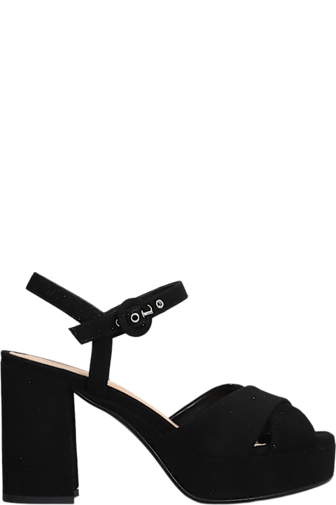 Julie Dee Shoes for Women Julie Dee Sandals In Black Suede