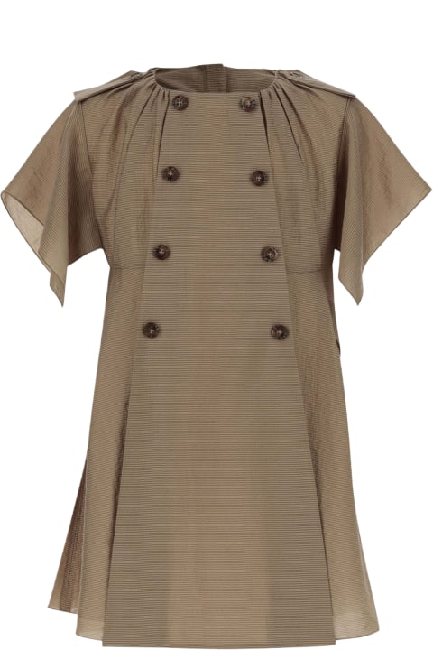 Shirts for Girls Burberry Crepe Trench Dress