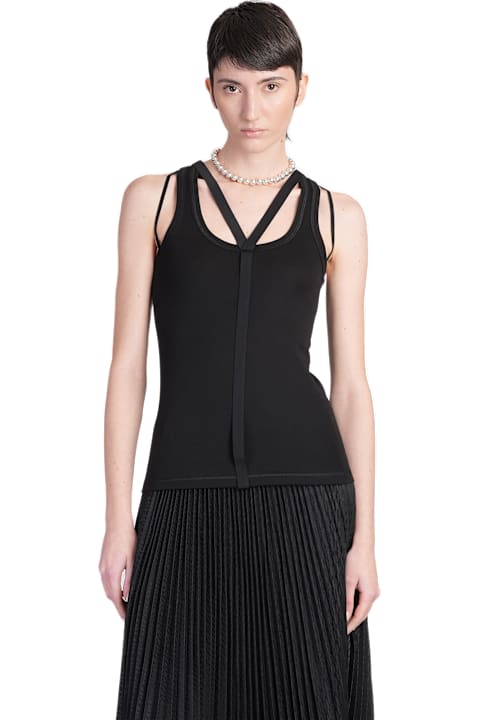 Helmut Lang فساتين لـ السيدات Helmut Lang Topwear In Black Cotton