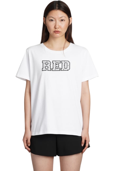 RED Valentino Topwear for Women RED Valentino T-shirt In White Cotton