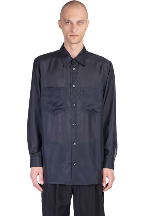 Emporio Armani for Men Emporio Armani Shirt In Blue Silk