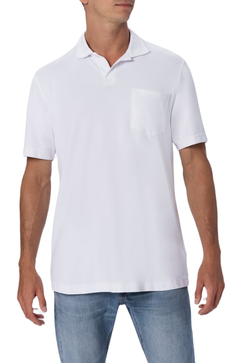 Homeware MC2 Saint Barth Man Off-white Technical Piquet Polo Shirt Camber