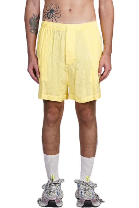 Balenciaga Pants for Men Balenciaga Shorts In Yellow Silk