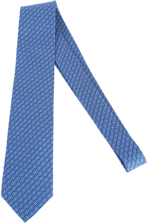 أدوات منزلية Ferragamo Light Blue Silk Tie