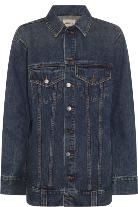 Khaite Coats & Jackets for Women Khaite Dark Blue Cotton Denim Jacket
