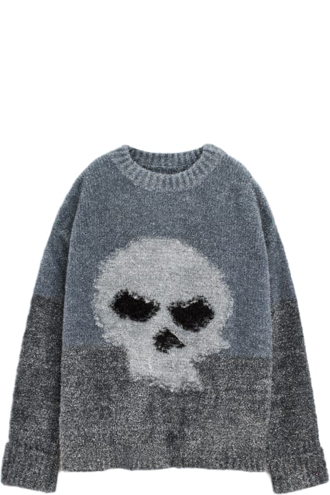 ERL Sweaters for Men ERL Glitter Skull Knitwear