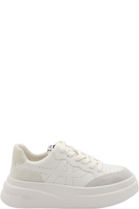 Ash Wedges for Women Ash White And Talc Leather Sneakers