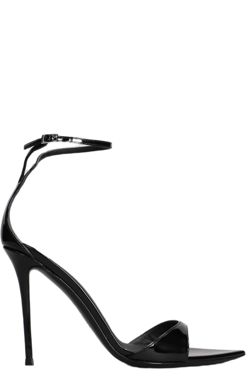 Giuseppe Zanotti for Women Giuseppe Zanotti Intriigo Strap Sandals In Black Leather