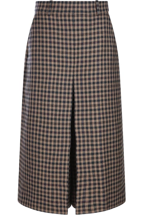 Homeware Saint Laurent Noir Multicolor Wool Midi Skirt