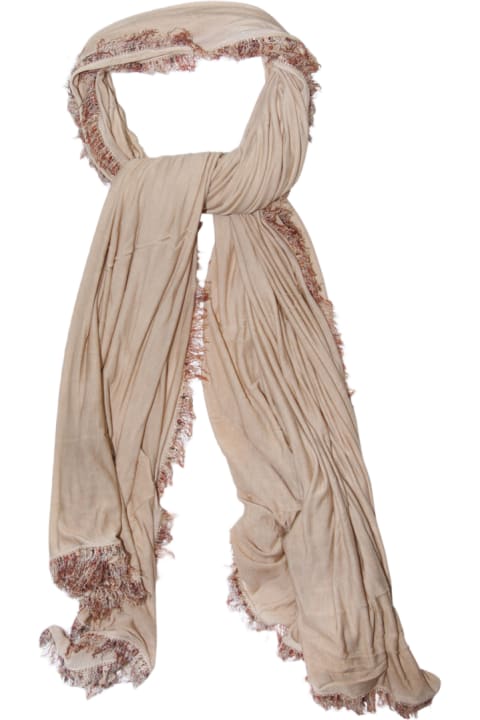 Scarves & Wraps for Women Faliero Sarti Beige Modal And Cotton Blend Scarf