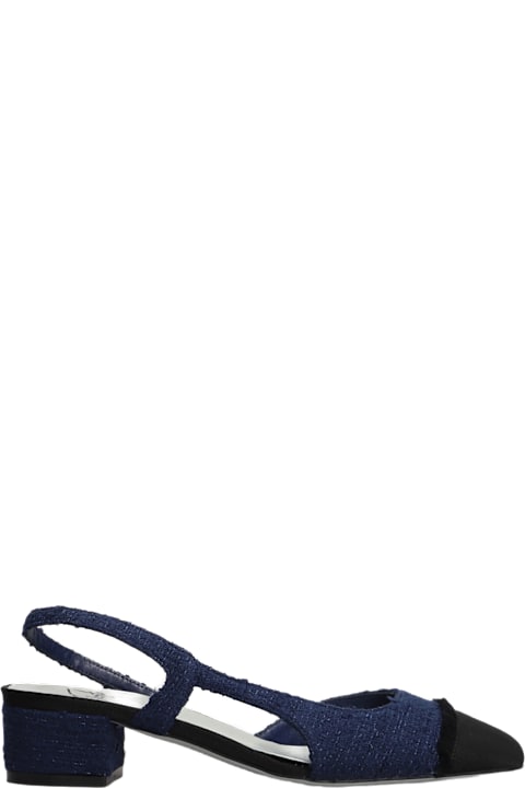 Roberto Festa High-Heeled Shoes for Women Roberto Festa Acanto Pumps In Blue Fabric