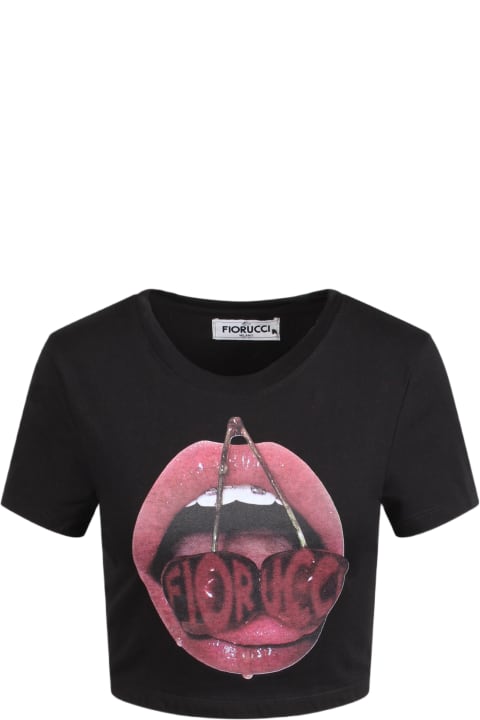 Clothing for Women Fiorucci Fiorucci Cropped T-shirt With Cherry Graphics