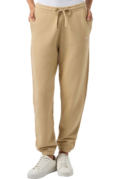 Homeware MC2 Saint Barth Woman Beige Cotton Fleece Jogger Pants Odalys