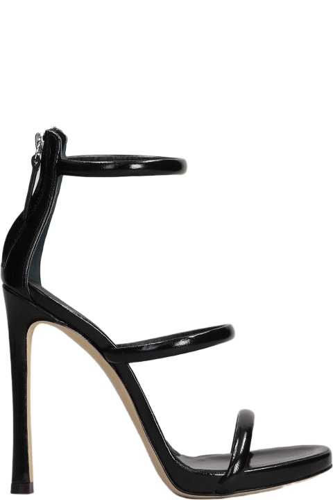Giuseppe Zanotti for Women Giuseppe Zanotti Harmony Sandals In Black Patent Leather