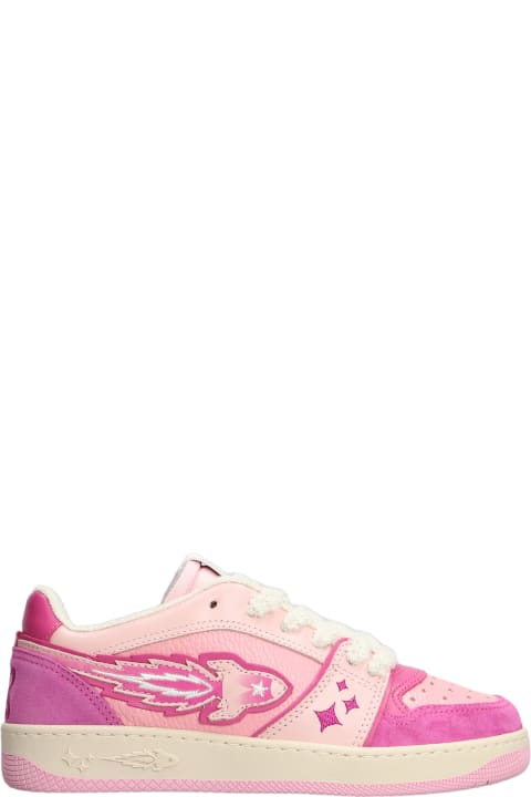 Enterprise Japan for Kids Enterprise Japan Sneakers In Rose-pink Suede And Leather