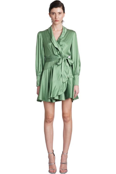 Fashion for Women Zimmermann Dress In Green Silk