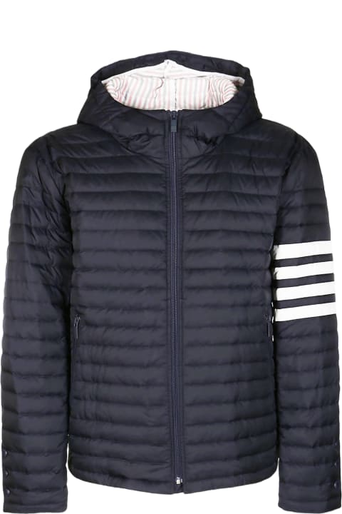 Thom Browne Coats & Jackets for Men Thom Browne Navy Blue And White Down Jacket