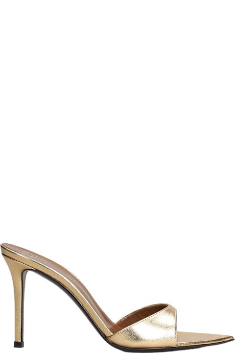 Giuseppe Zanotti for Women Giuseppe Zanotti Intriigo Strap 90 Sandals In Gold Leather