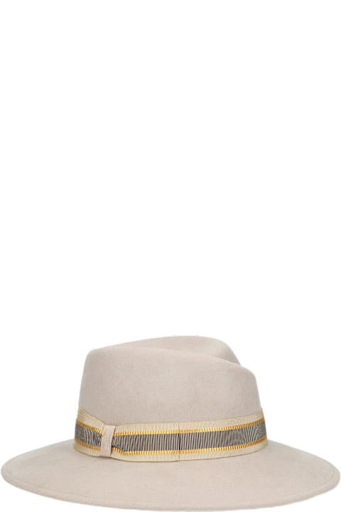 Homeware Borsalino Romy Wool Felt With Striped Hatband