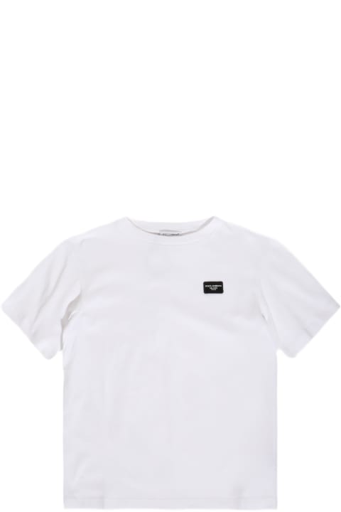 Sale for Boys Dolce & Gabbana White Cotton T-shirt