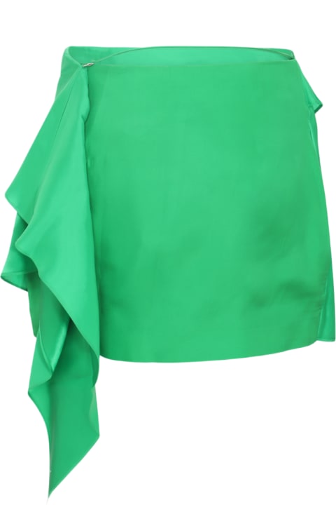 ウィメンズ GAUGE81のスカート GAUGE81 Green Silk Himeji Mini Skirt