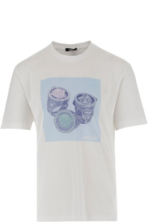 Versace Topwear for Men Versace Cotton T-shirt With Logo