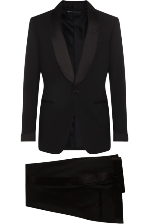 Suits for Men Tom Ford Black Wool Suits