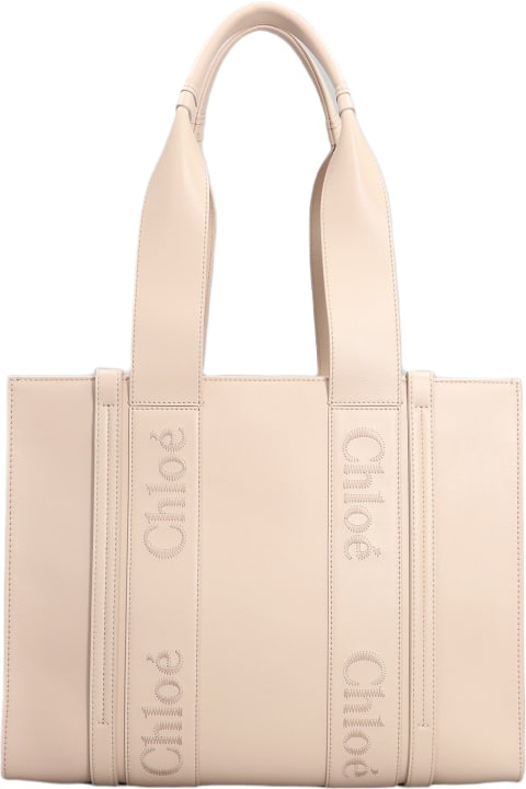 Chloé Totes for Women Chloé Woody Medium Leather Tote Bag