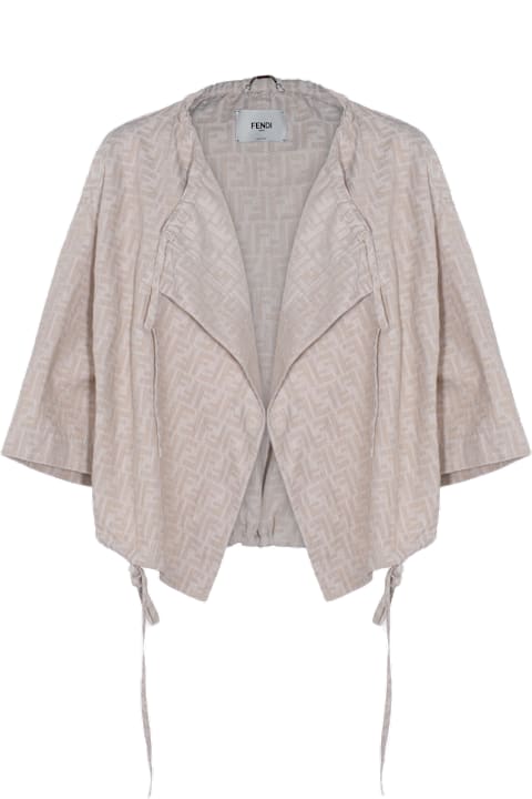 Fendi Beige Cotton Casual Jacket