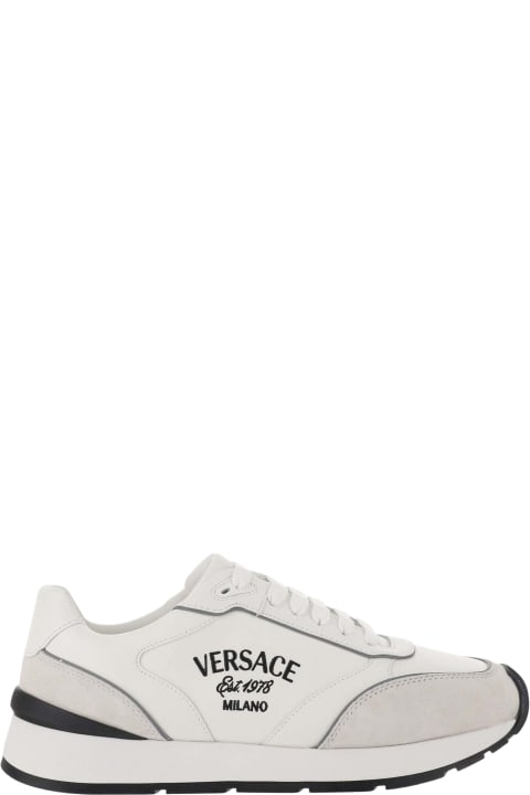 Versace sneaker mix tessuti crosta hotsell vitello