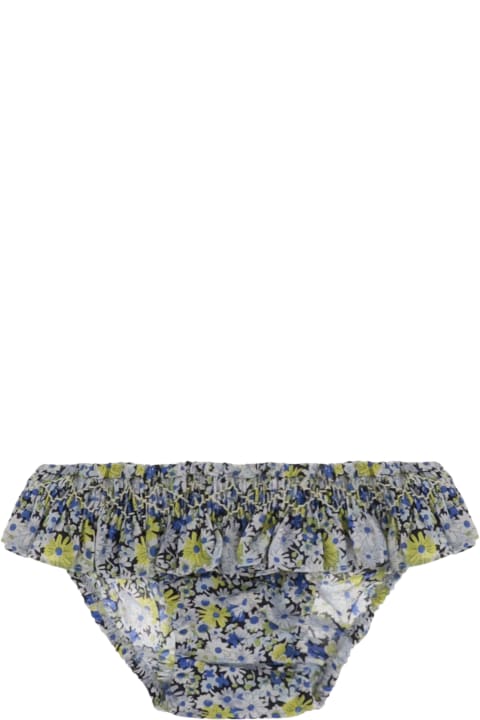 Bonpoint Swimwear for Baby Girls Bonpoint Cotton Swim Briefs With Floral Pattern