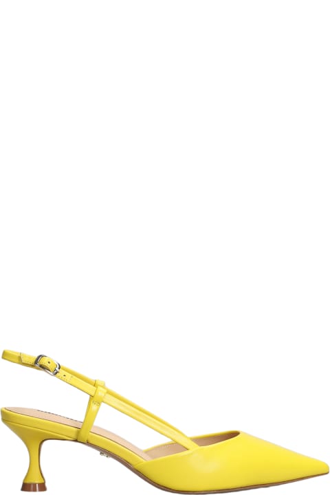 Lola Cruz High-Heeled Shoes for Women Lola Cruz Carmen 55 Pumps In Yellow Leather