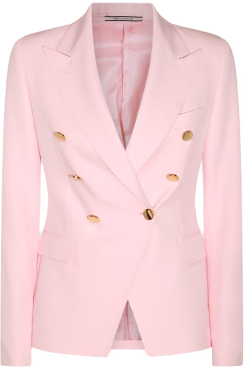 Tagliatore Coats & Jackets for Women Tagliatore Pink Cotton Blazer