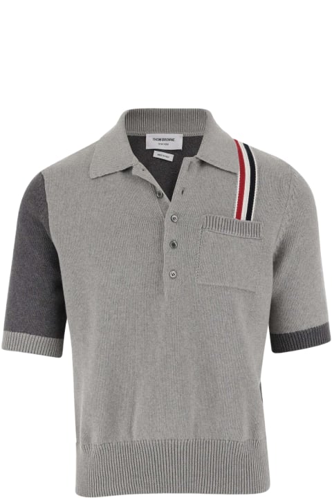 Thom Browne Topwear for Men Thom Browne 'fun Mix Jersey Stitch' Polo Shirt