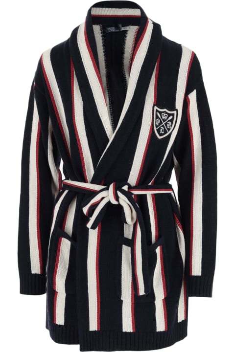 Ralph Lauren Sweaters for Women Ralph Lauren Striped Linen And Cotton Blend Cardigan