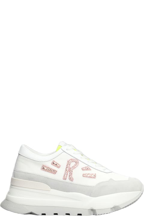 Ruco Line Sneakers for Women Ruco Line Aki Sneakers In White Suede And Fabric