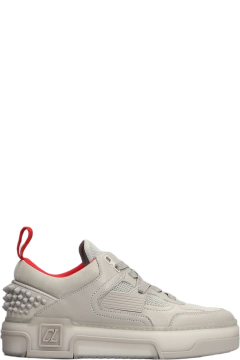 Christian Louboutin for Women Christian Louboutin Astroloubi Sneakers In Grey Suede And Leather