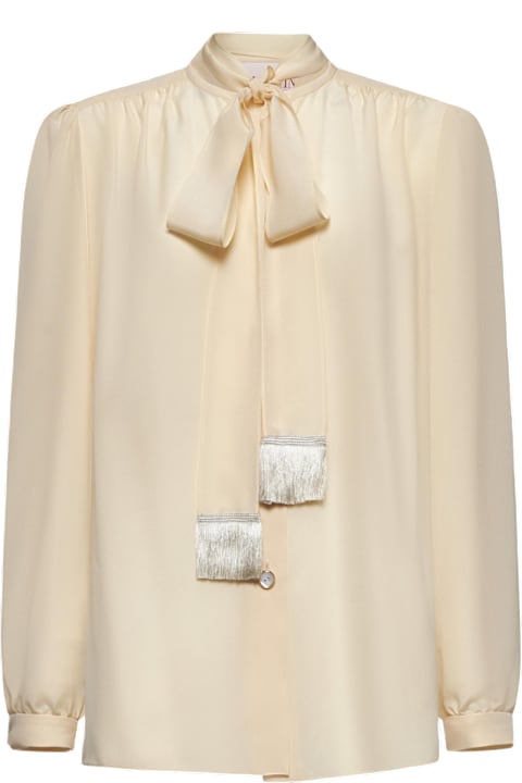 Topwear for Women Valentino Garavani Ivory Crepe De Chine Shirt